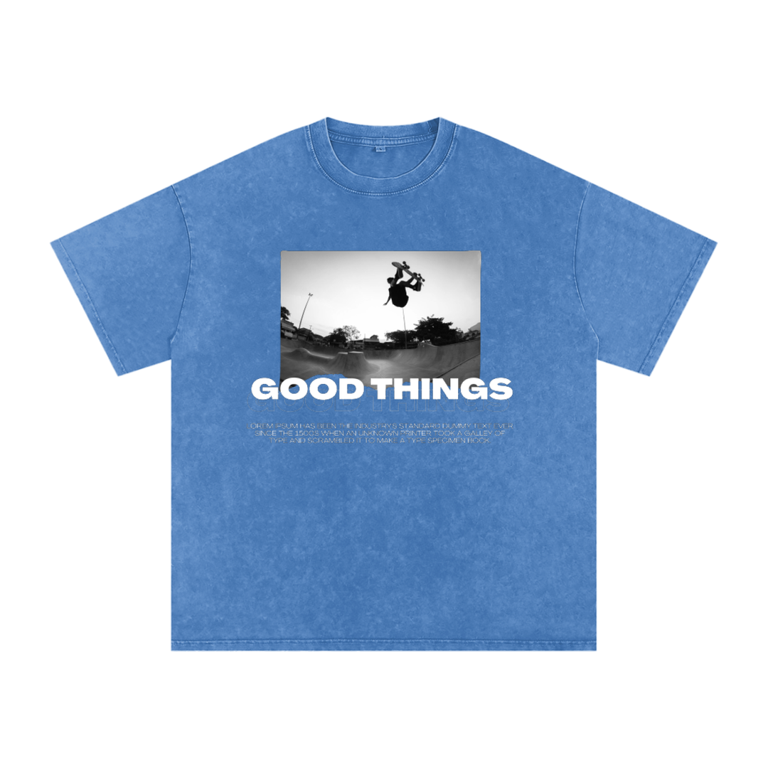 Goods Things Snow Washed Oversized Cotton T-Shirt