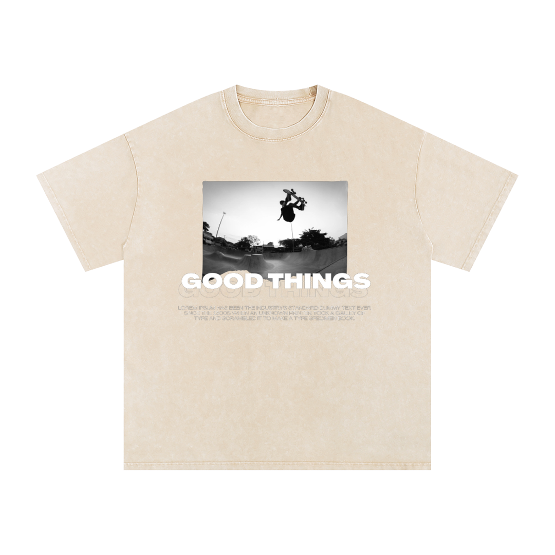 Goods Things Snow Washed Oversized Cotton T-Shirt