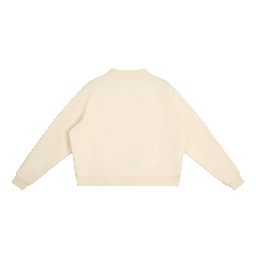 Essential Fleece Mock-Neck Crew Sweatshirt