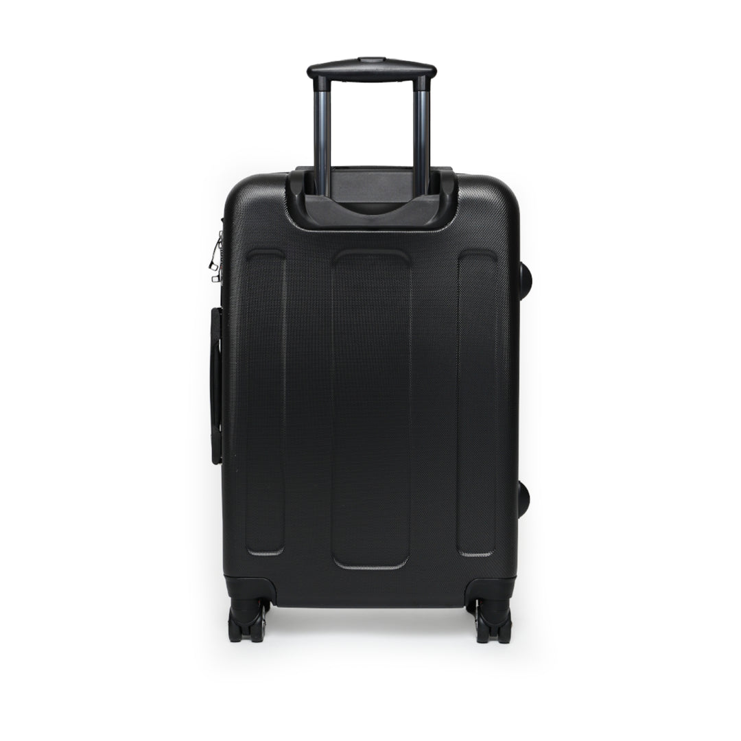 HavenlyGoods Carry-On Suitcase — Cream Retro Script Travel Luggage