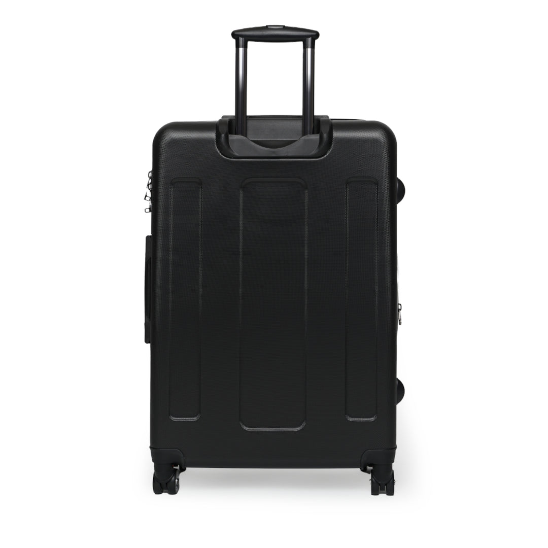 HavenlyGoods Carry-On Suitcase — Cream Retro Script Travel Luggage
