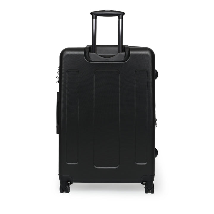 HavenlyGoods Carry-On Suitcase — Cream Retro Script Travel Luggage