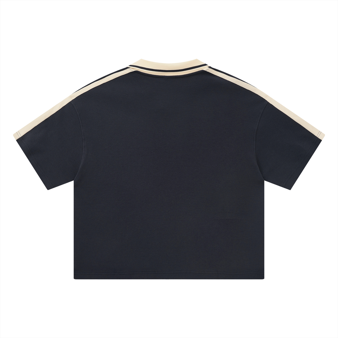 Unisex Color Block Polo Shirt