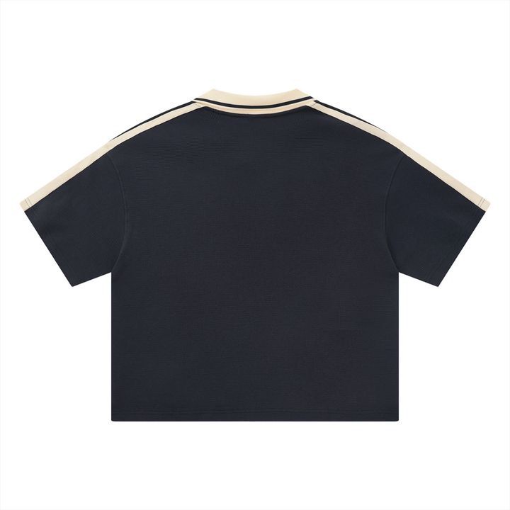 Unisex Color Block Polo Shirt