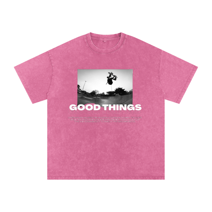 Goods Things Snow Washed Oversized Cotton T-Shirt