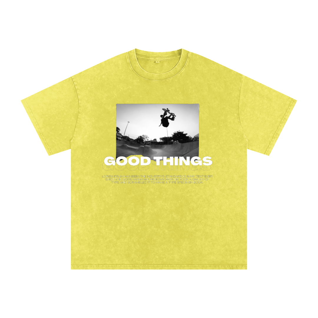 Goods Things Snow Washed Oversized Cotton T-Shirt