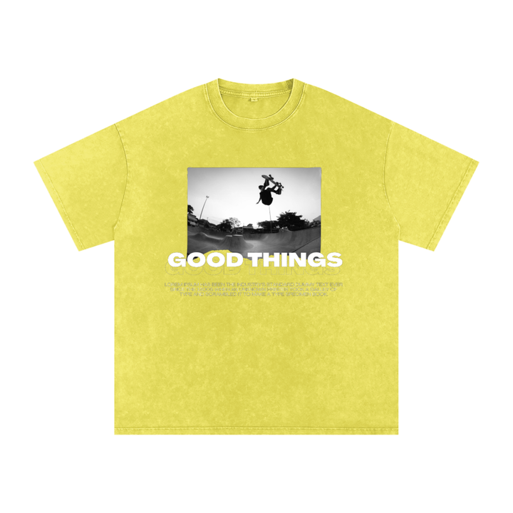 Goods Things Snow Washed Oversized Cotton T-Shirt