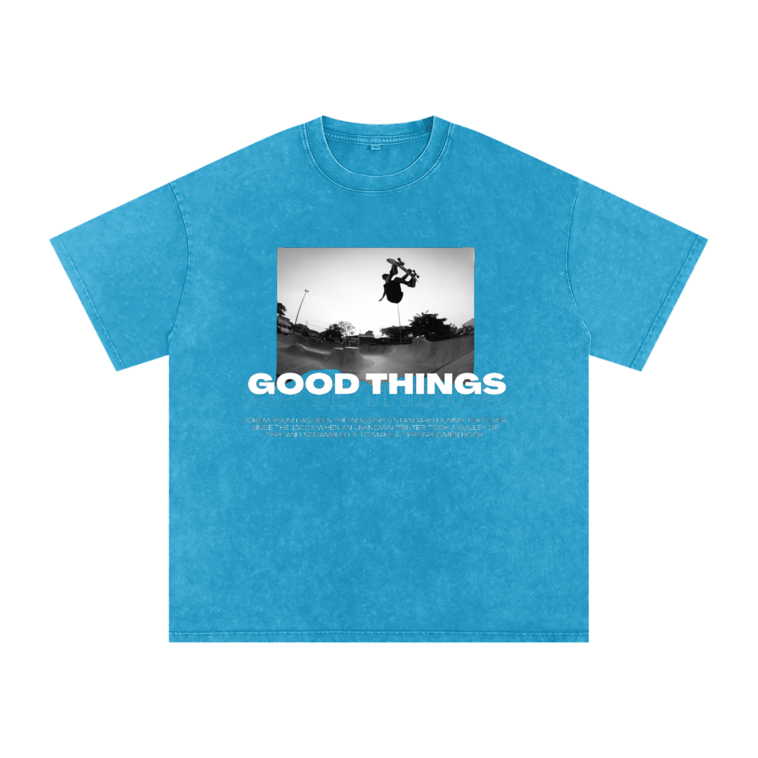 Goods Things Snow Washed Oversized Cotton T-Shirt