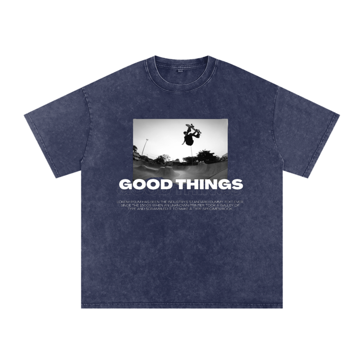 Goods Things Snow Washed Oversized Cotton T-Shirt
