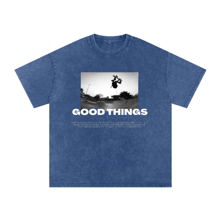 Goods Things Snow Washed Oversized Cotton T-Shirt
