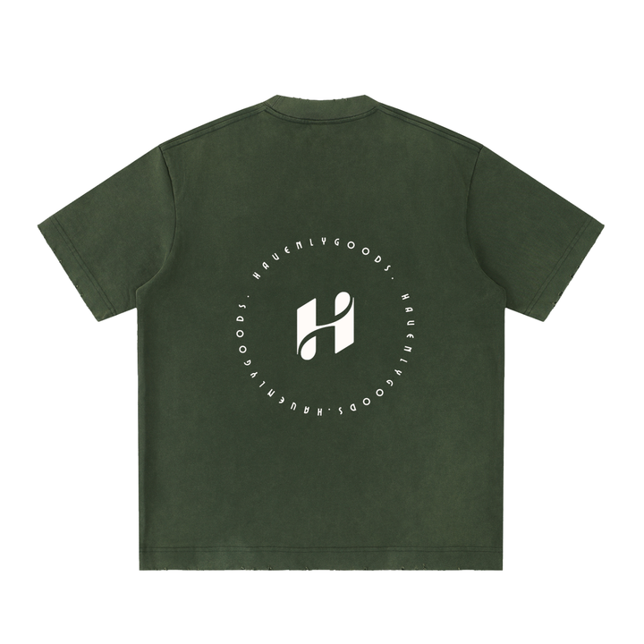 Heavyweight Vintage Washed Frayed T-Shirt