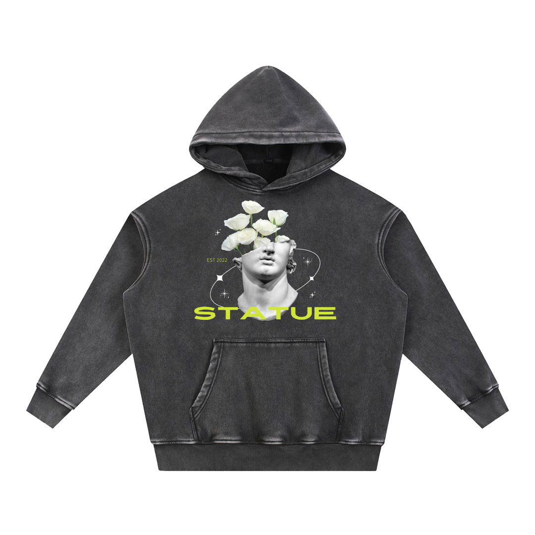 Snow Wash Fleece Oversize Hoodie