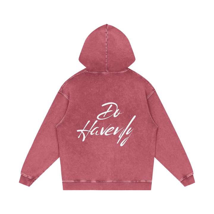 Snow Washed Loose Cotton Hoodie