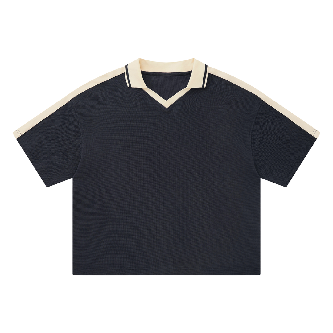 Unisex Color Block Polo Shirt