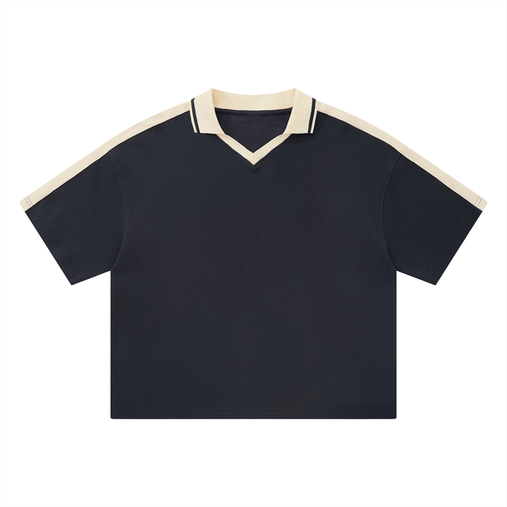 Unisex Color Block Polo Shirt