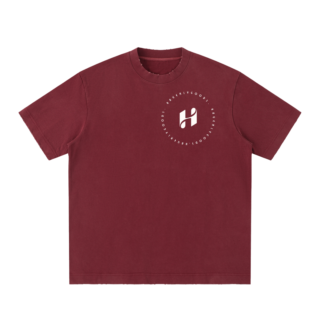 Heavyweight Vintage Washed Frayed T-Shirt