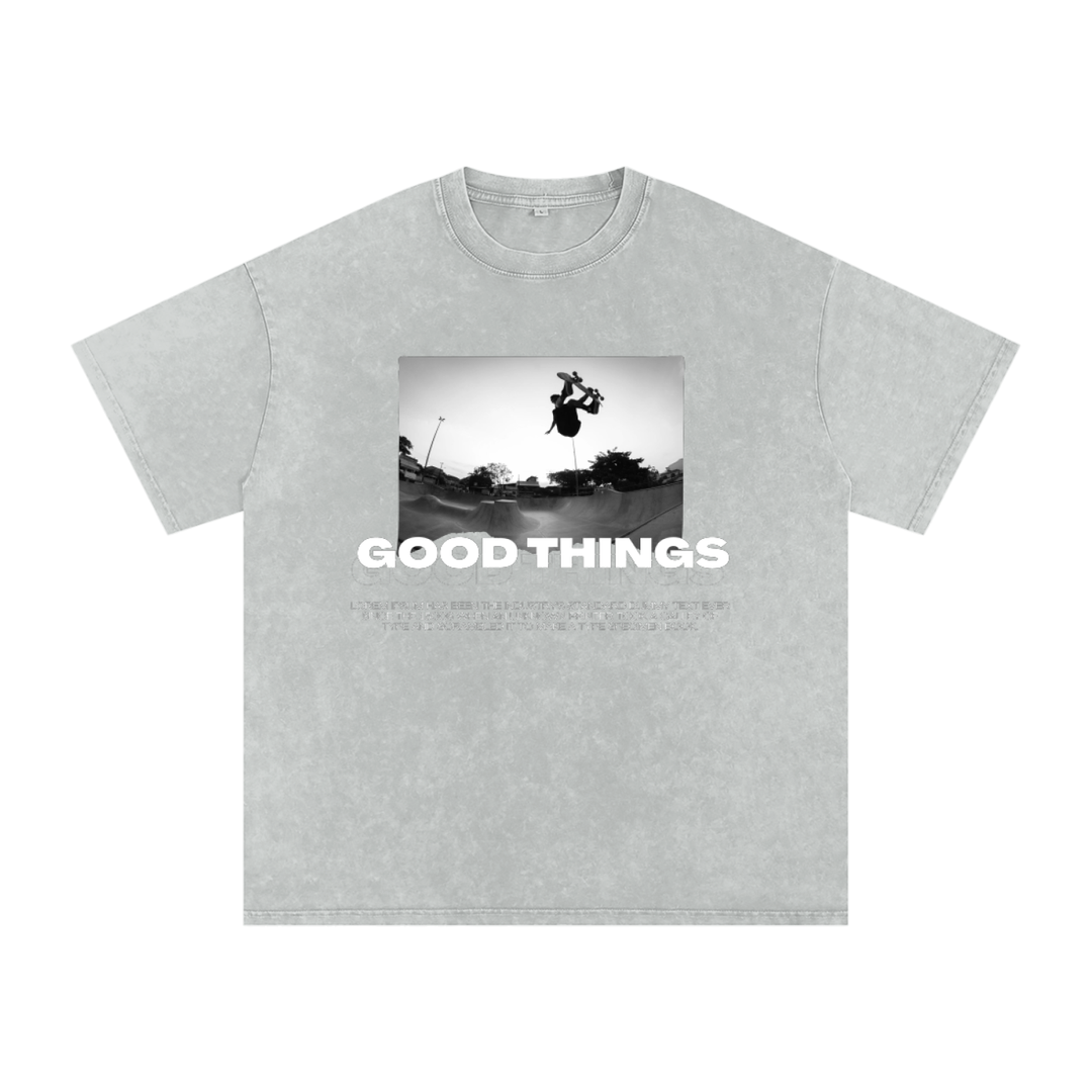 Goods Things Snow Washed Oversized Cotton T-Shirt