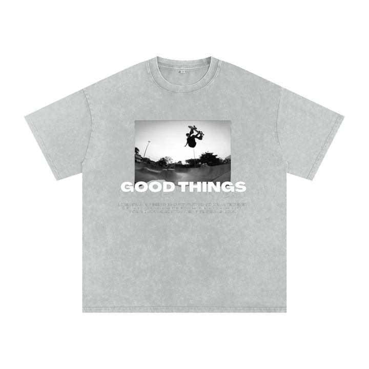 Goods Things Snow Washed Oversized Cotton T-Shirt