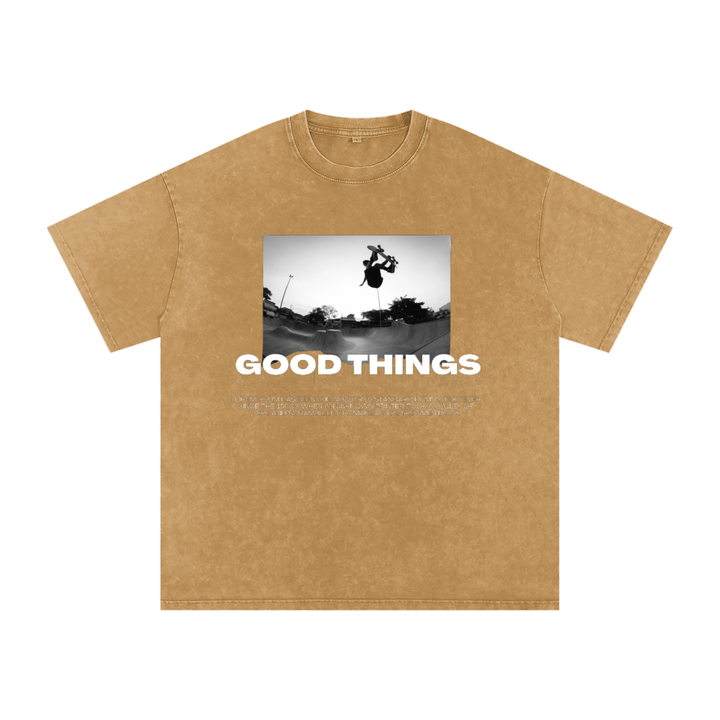 Goods Things Snow Washed Oversized Cotton T-Shirt