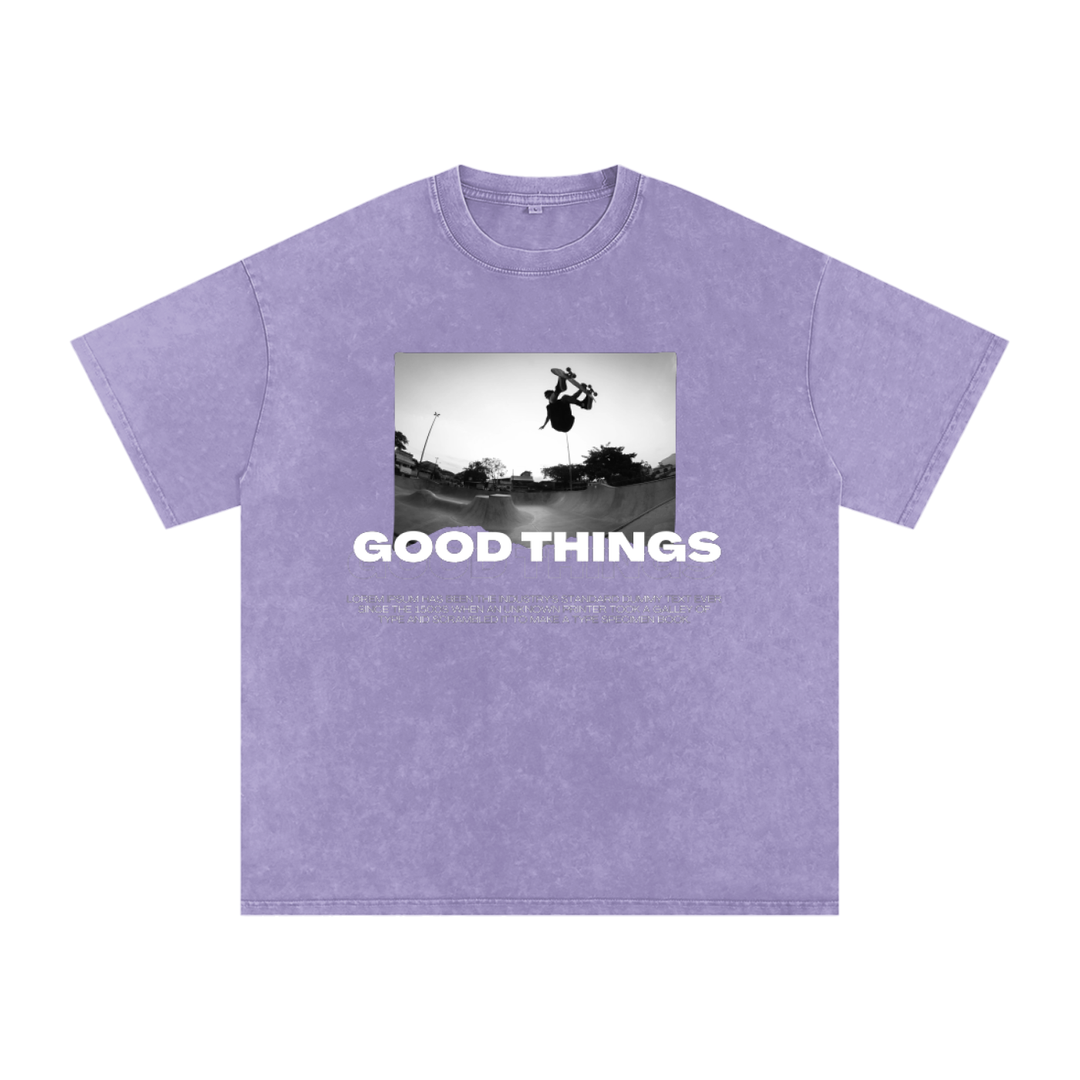 Goods Things Snow Washed Oversized Cotton T-Shirt