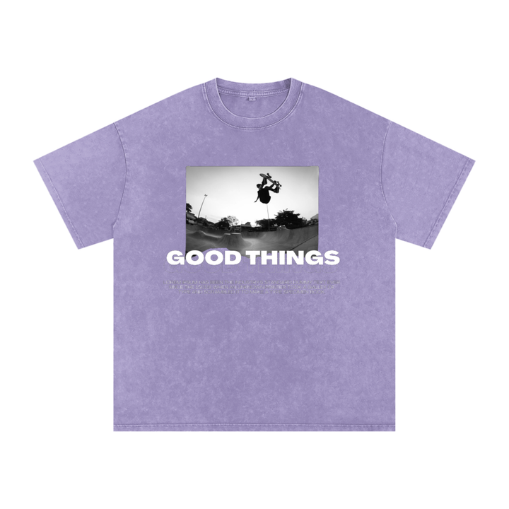 Goods Things Snow Washed Oversized Cotton T-Shirt