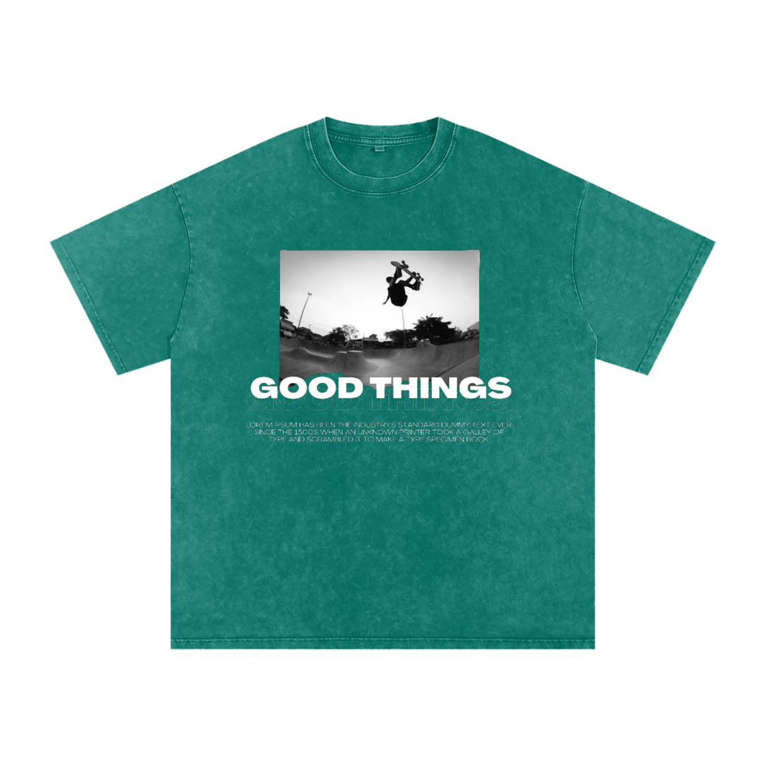 Goods Things Snow Washed Oversized Cotton T-Shirt