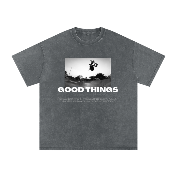 Goods Things Snow Washed Oversized Cotton T-Shirt