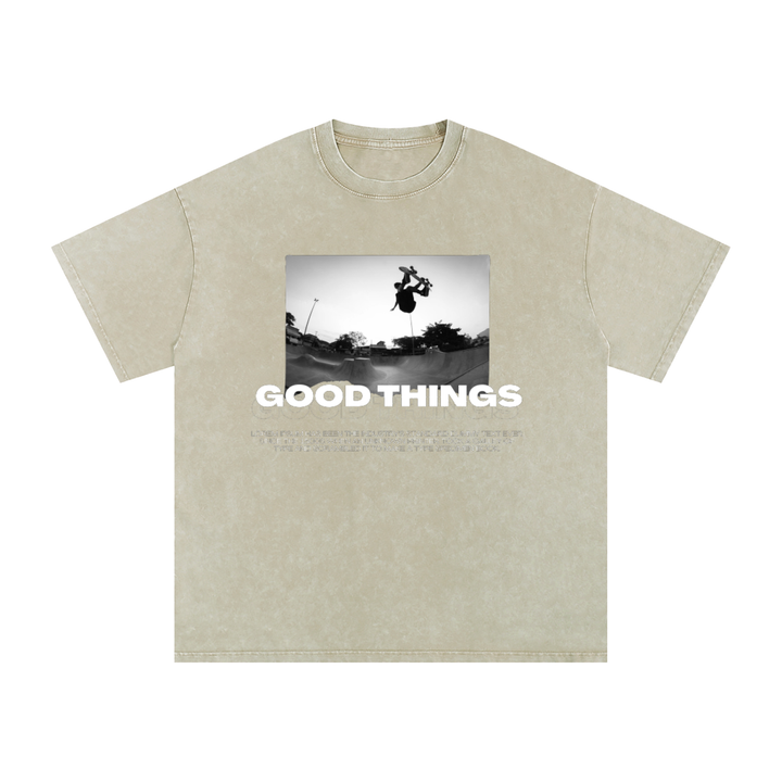 Goods Things Snow Washed Oversized Cotton T-Shirt