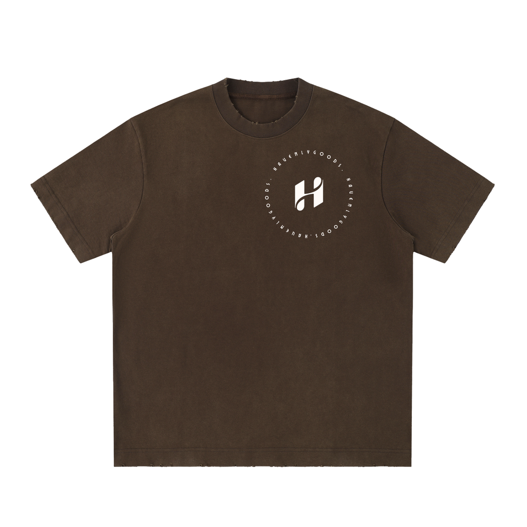 Heavyweight Vintage Washed Frayed T-Shirt