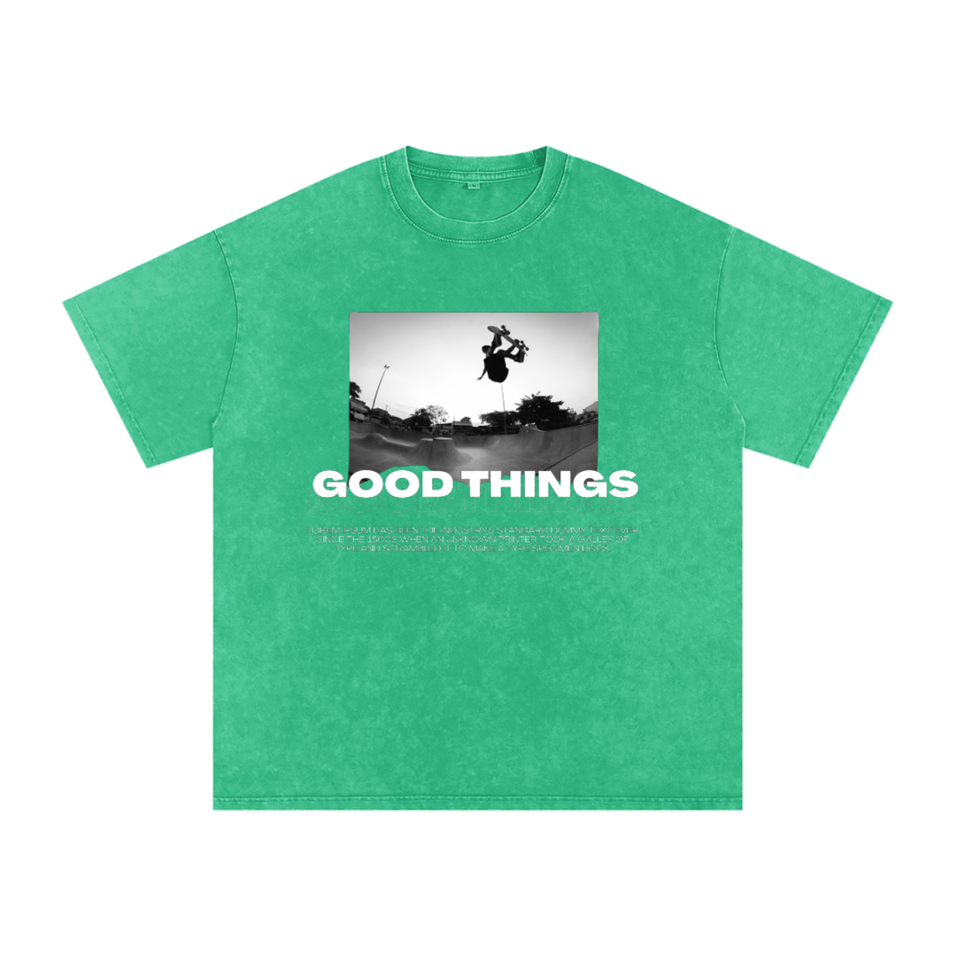 Goods Things Snow Washed Oversized Cotton T-Shirt