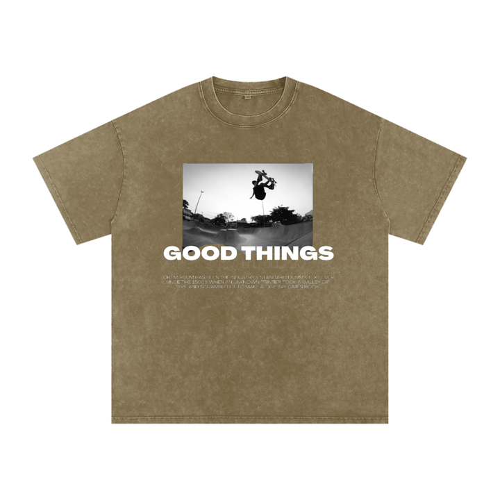 Goods Things Snow Washed Oversized Cotton T-Shirt