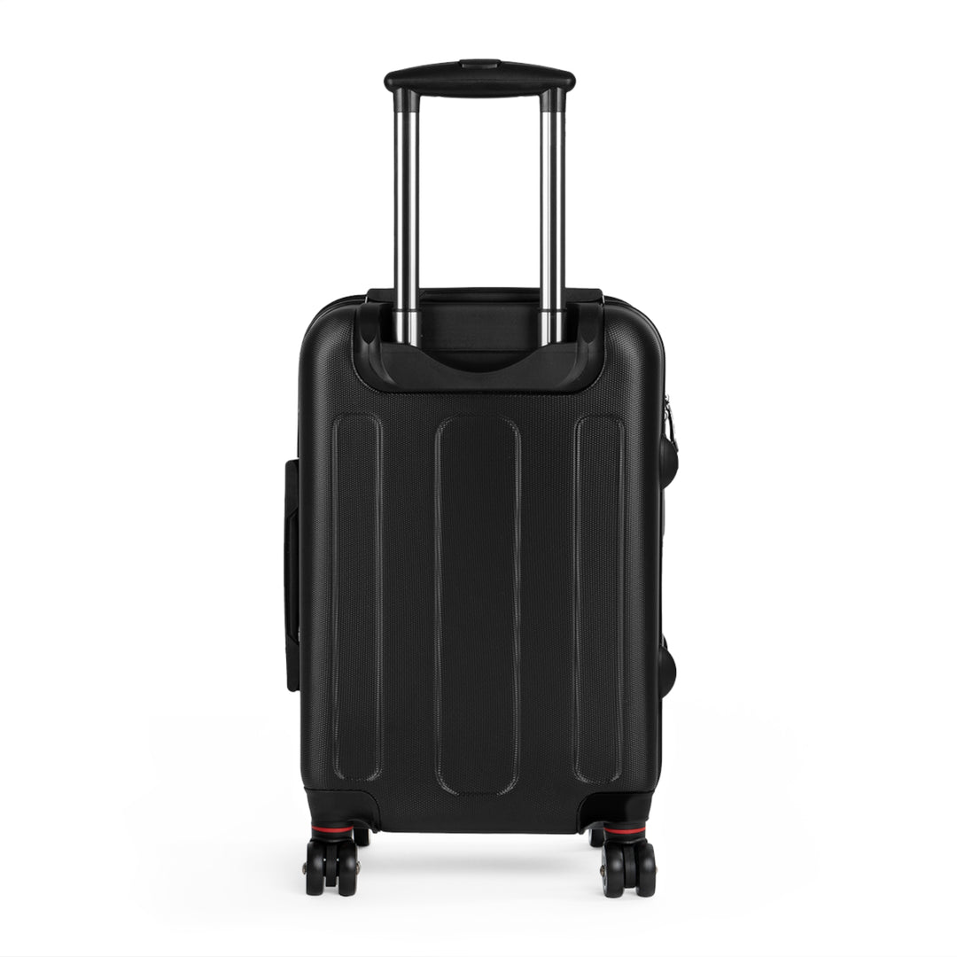 HavenlyGoods Carry-On Suitcase — Cream Retro Script Travel Luggage