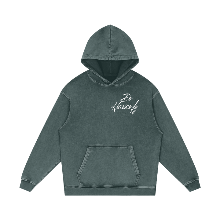 Snow Washed Loose Cotton Hoodie