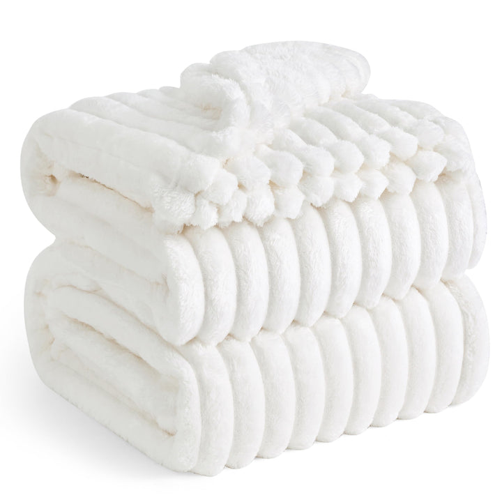 Bedsure White Throw Blanket for Couch Super Soft Cozy Blankets