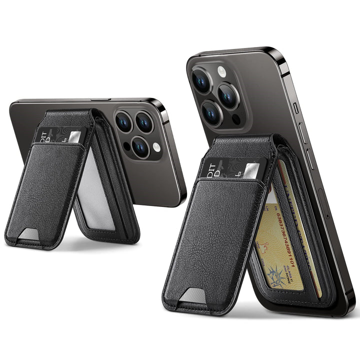Leather Magnetic Card Holder Wallet Mobile Phone Cases