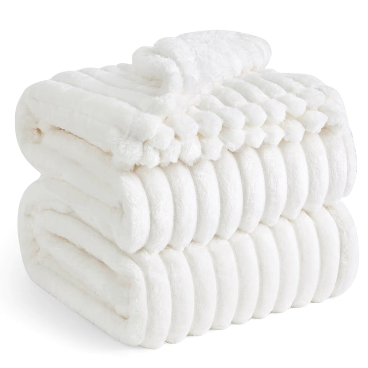 Bedsure White Throw Blanket for Couch Super Soft Cozy Blankets