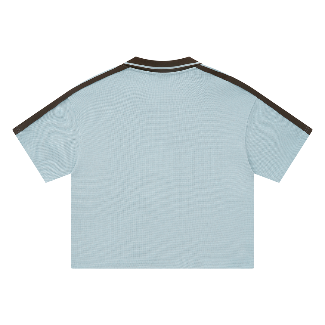 Unisex Color Block Polo Shirt
