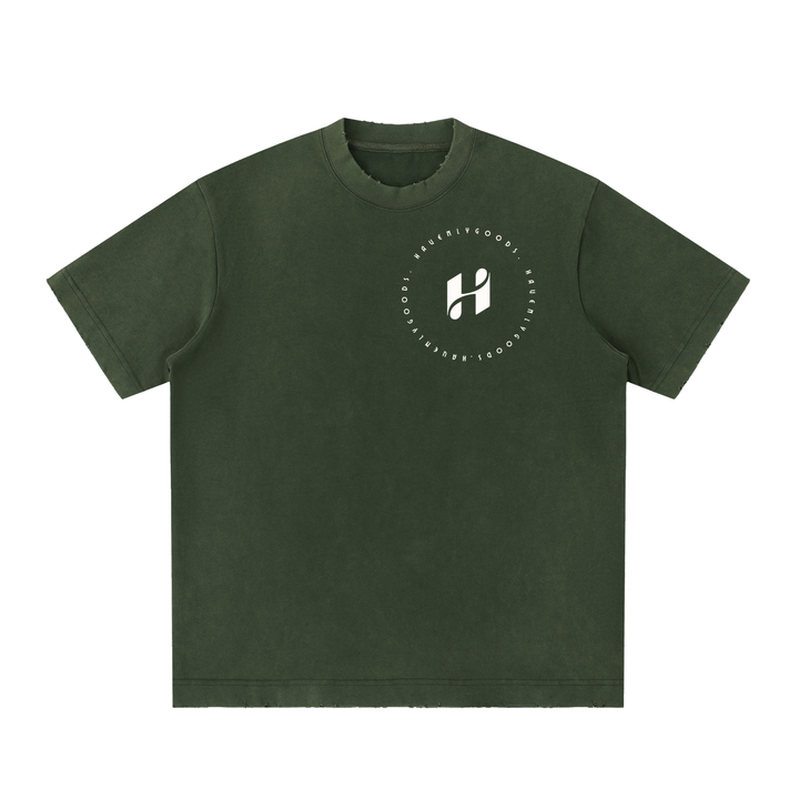 Heavyweight Vintage Washed Frayed T-Shirt