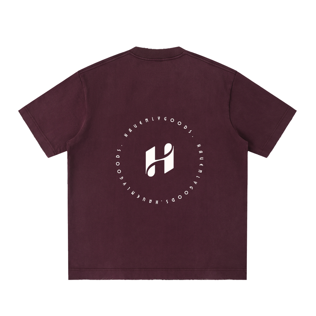 Heavyweight Vintage Washed Frayed T-Shirt