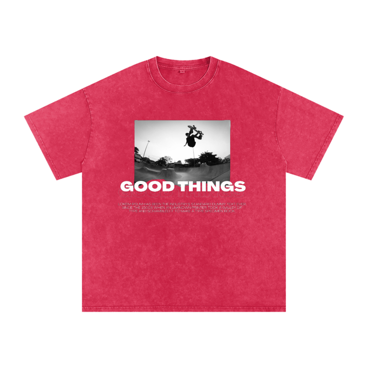 Goods Things Snow Washed Oversized Cotton T-Shirt