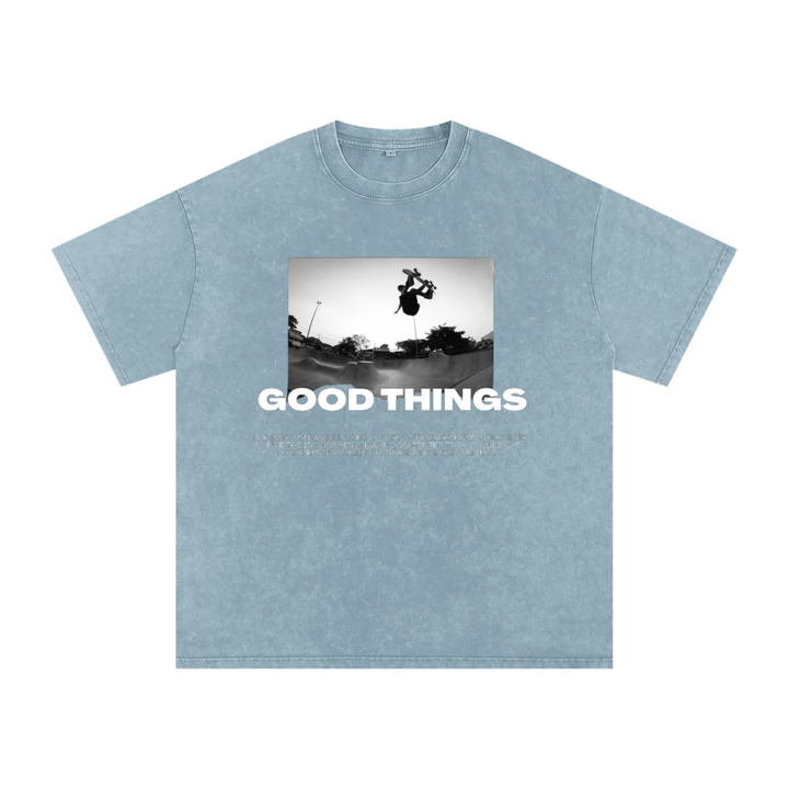 Goods Things Snow Washed Oversized Cotton T-Shirt