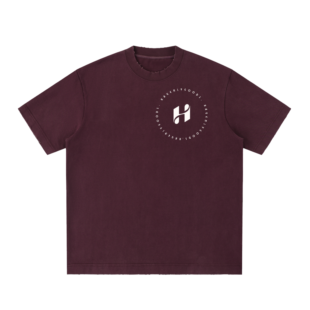Heavyweight Vintage Washed Frayed T-Shirt