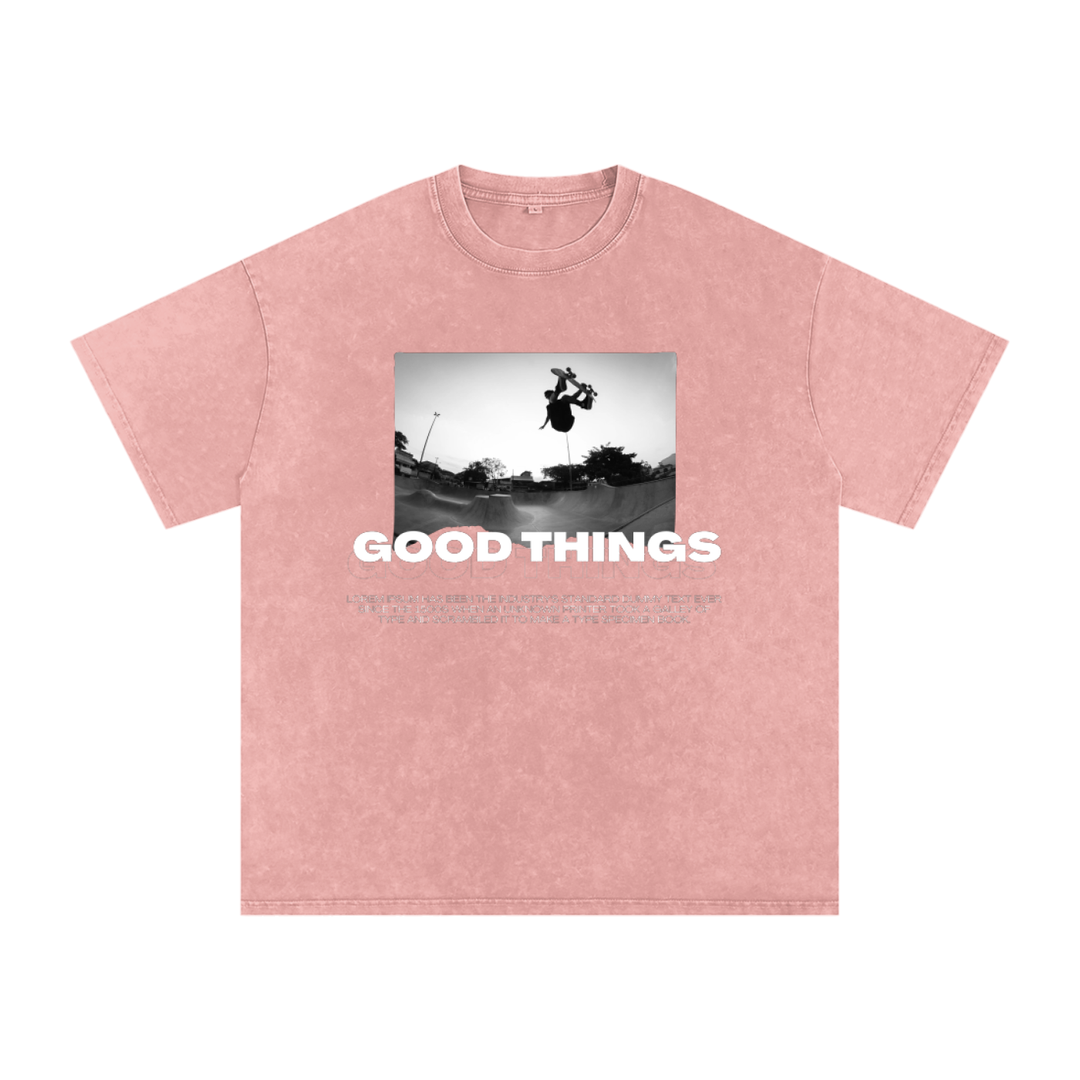 Goods Things Snow Washed Oversized Cotton T-Shirt