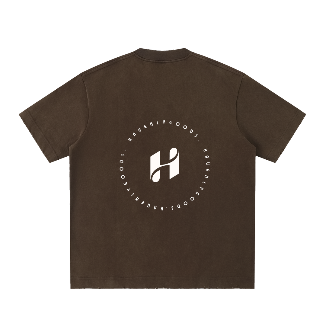 Heavyweight Vintage Washed Frayed T-Shirt