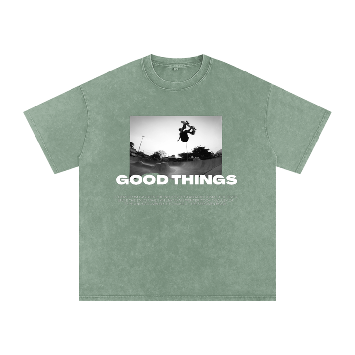 Goods Things Snow Washed Oversized Cotton T-Shirt