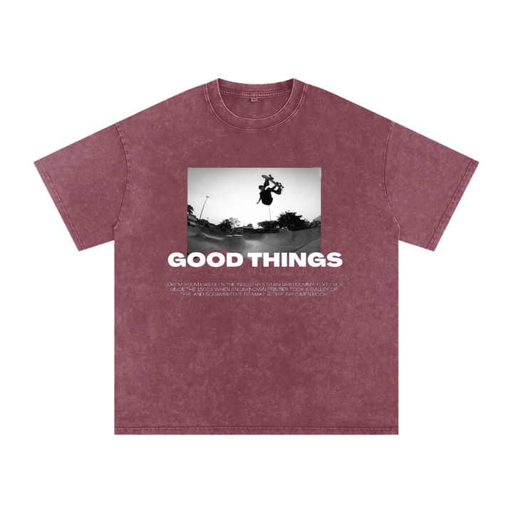 Goods Things Snow Washed Oversized Cotton T-Shirt