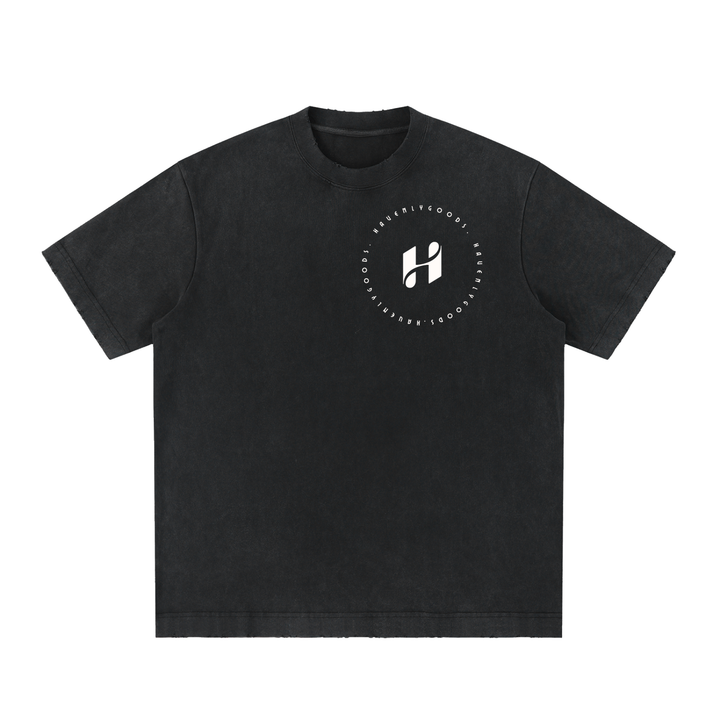 Heavyweight Vintage Washed Frayed T-Shirt